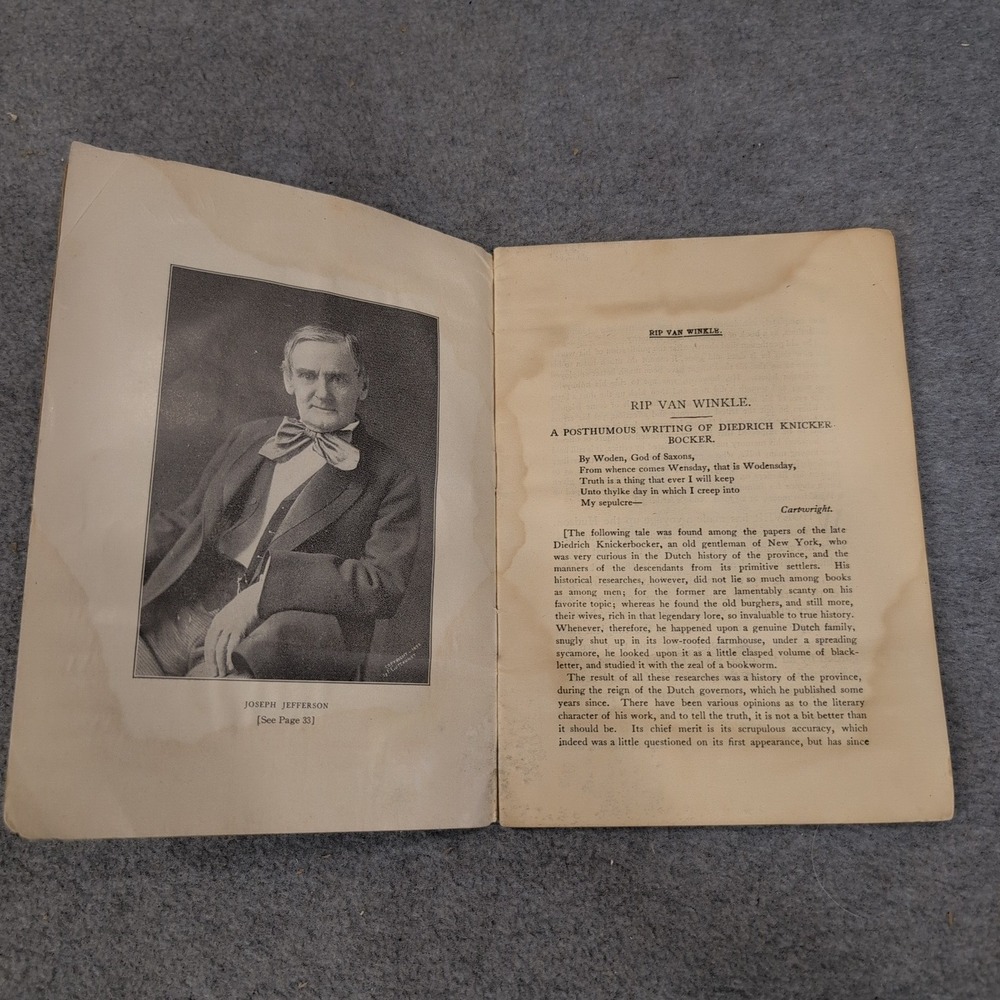Rip Van Winkle Washington Irving Excelsior 5c Classics D.H. Knowlton Maine Book - Picture 3 of 3